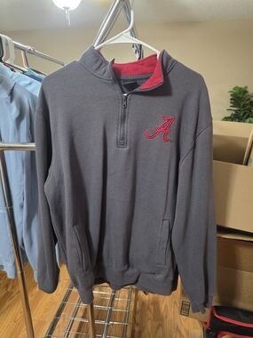 Colosseum Alabama Charcoal Quarter-Zip Pullover